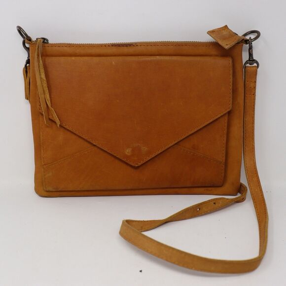 ABLE Solome Crossbody Tote Bag Distressed Brown Purse Bag - Picture 1 of 6